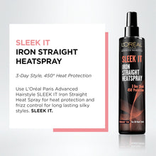 Load image into Gallery viewer, Loreal Paris Advanced Hairstyle Sleek It Iron Straight Spray
