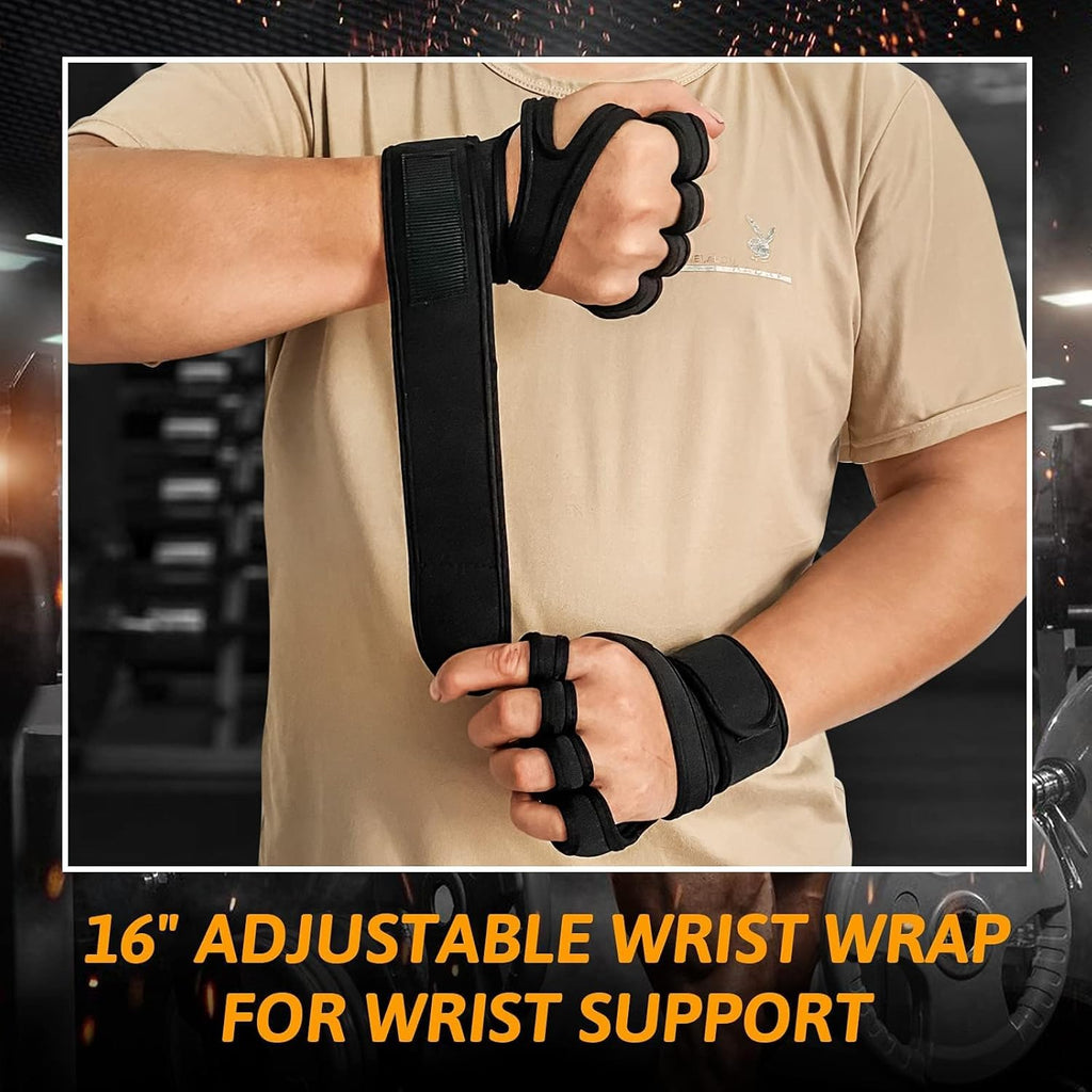 Ventilated Gym Workout Gloves Weight Lifting Gloves with Wrist Support