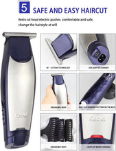 Load image into Gallery viewer, KEMEI Men&#39;s Self Cut Hair Trimmer Waterproof Cordless