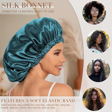 Load image into Gallery viewer, Satin Hair Cap Women&#39;s Silk Sleep Cap Natural Hair