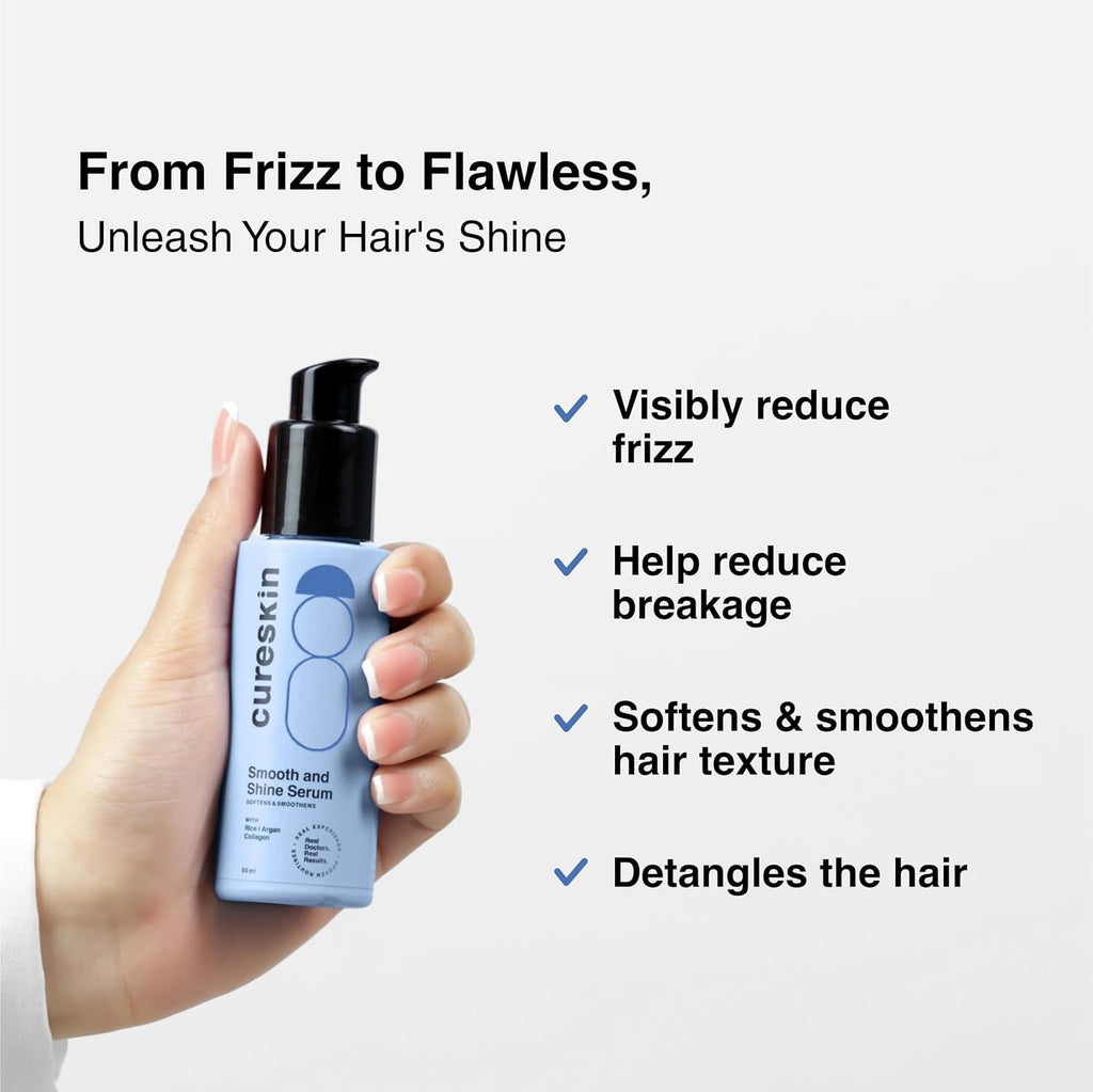 Cureskin Smooth Shine Hair Serum for Dry Frizzy Hair