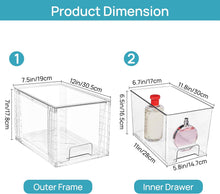 Load image into Gallery viewer, Vtopmart Stackable Storage Drawers Acrylic Closet Organizers