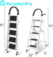 Load image into Gallery viewer, SKY-TOUCH Foldable Ladder Steps Home Folding Stool