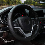 Valleycomfy Microfiber Leather Steering Wheel Cover Black