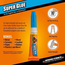Load image into Gallery viewer, Gorilla Super Glue Clear 3g Tube 2 Pack