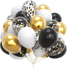 Load image into Gallery viewer, Black Gold Balloon Kit Party Decoration Set