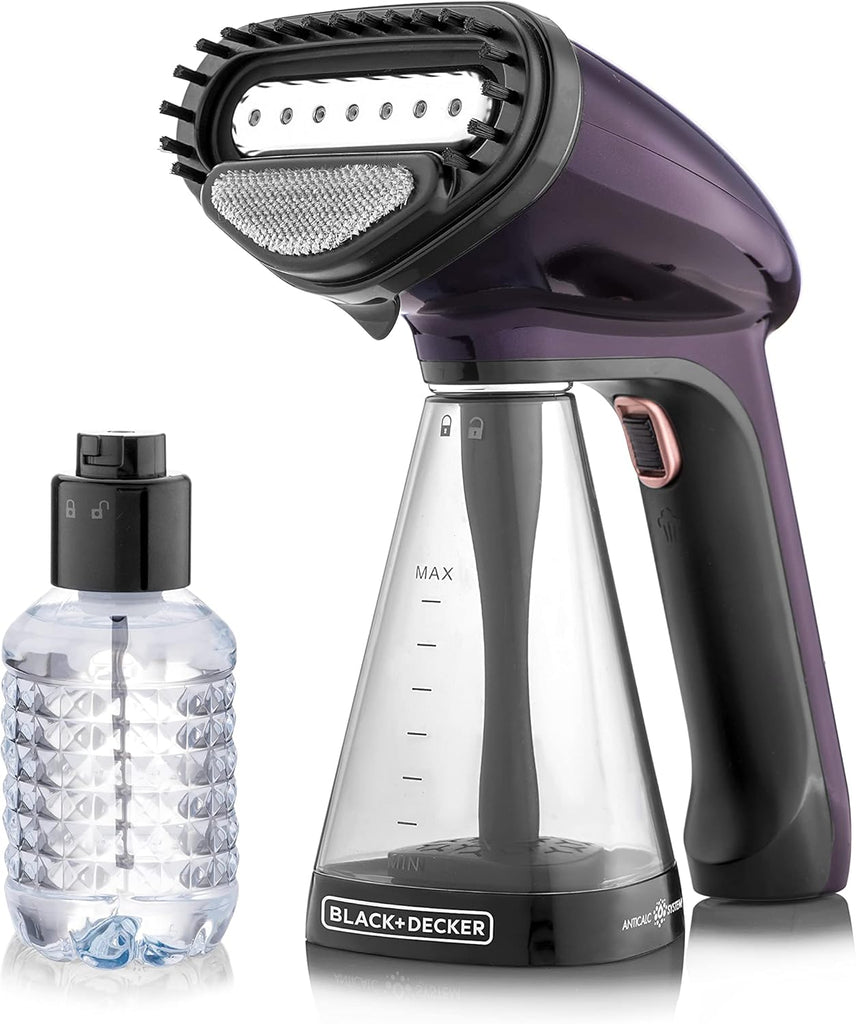 Black Decker Portable Garment Steamer 1500W Dark Purple