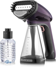 Load image into Gallery viewer, Black Decker Portable Garment Steamer 1500W Dark Purple