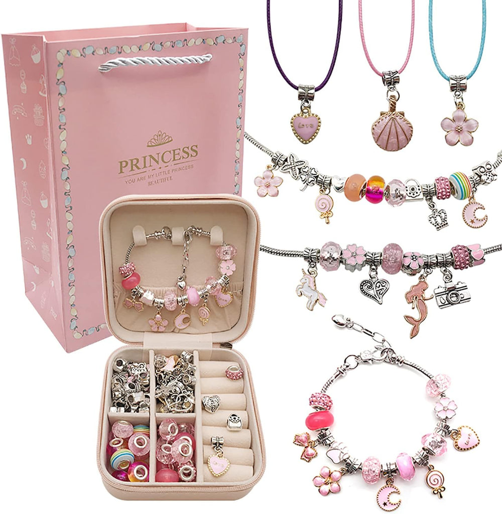 Bracelet Making Kit for Girls with Jewelry Box and Charms
