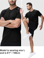 Load image into Gallery viewer, Mens Tshirt 3 Pack Gym Workout Quick Dry Sports T Shirt Crew Neck