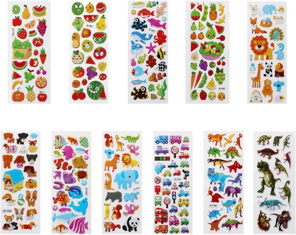Mumoo Bear 3D Stickers for Kids Puffy Stickers Variety Sheets