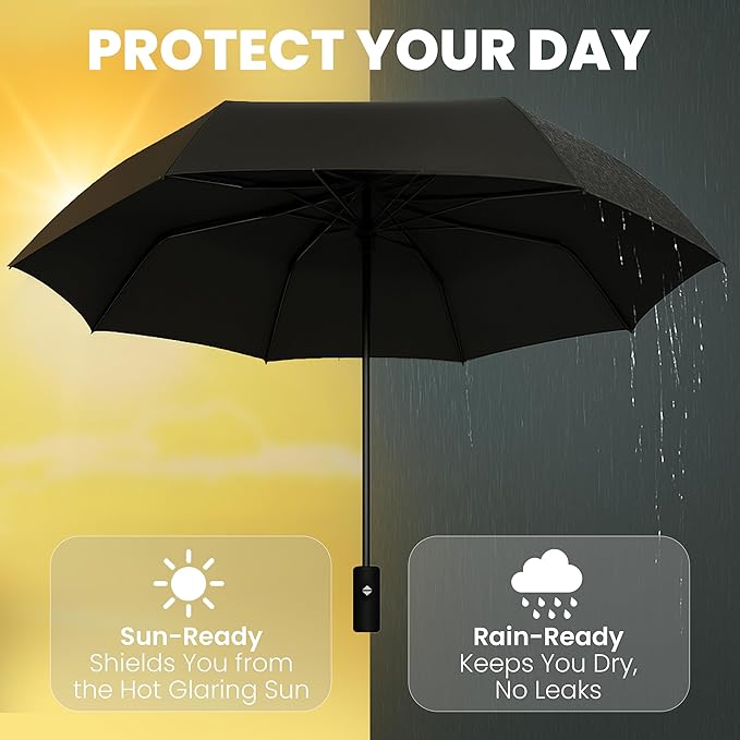 Compact Travel Umbrella Pocket Portable Folding Windproof Mini