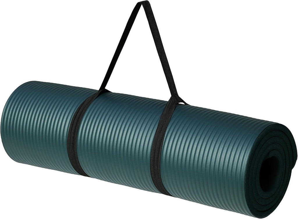 Amazon Basics Extra Thick Exercise Yoga Mat with Strap
