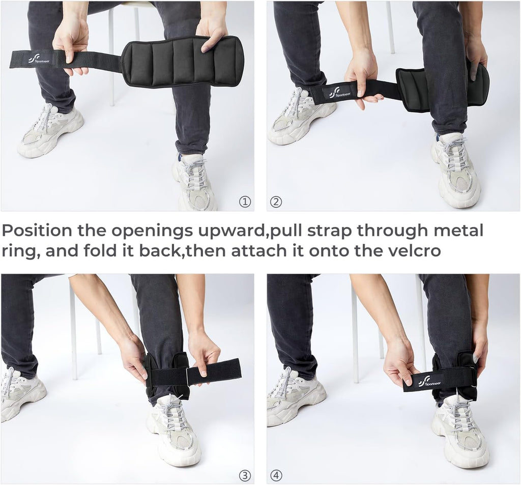 Adjustable Ankle Weights for Gym Fitness Walking Jogging