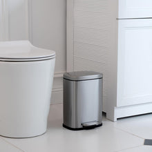 Load image into Gallery viewer, Amazon Basics Smudge Resistant Trash Can Stainless Steel
