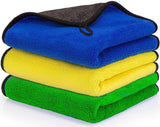 Showay Car Drying Towel Assorted Color Pack of 3