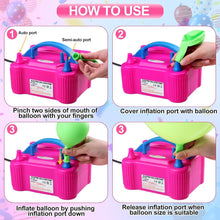 Load image into Gallery viewer, Electric Air Balloon Pump Set Dual Nozzle Balloon Inflator