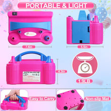 Load image into Gallery viewer, Electric Air Balloon Pump Set Dual Nozzle Balloon Inflator