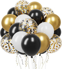 Load image into Gallery viewer, Black Gold Balloon Kit Party Decoration Set