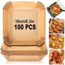 Load image into Gallery viewer, Air Fryer Disposable Paper Liners Non Stick Oil Proof Parchment Paper