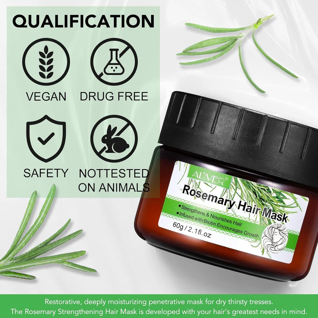 Rosemary Mint Hair Mask for Growth Moisture Strengthen Thicken Hair
