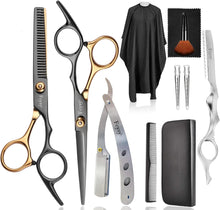 Load image into Gallery viewer, Professional Hair Cutting Scissors Kit Barber Shears Set