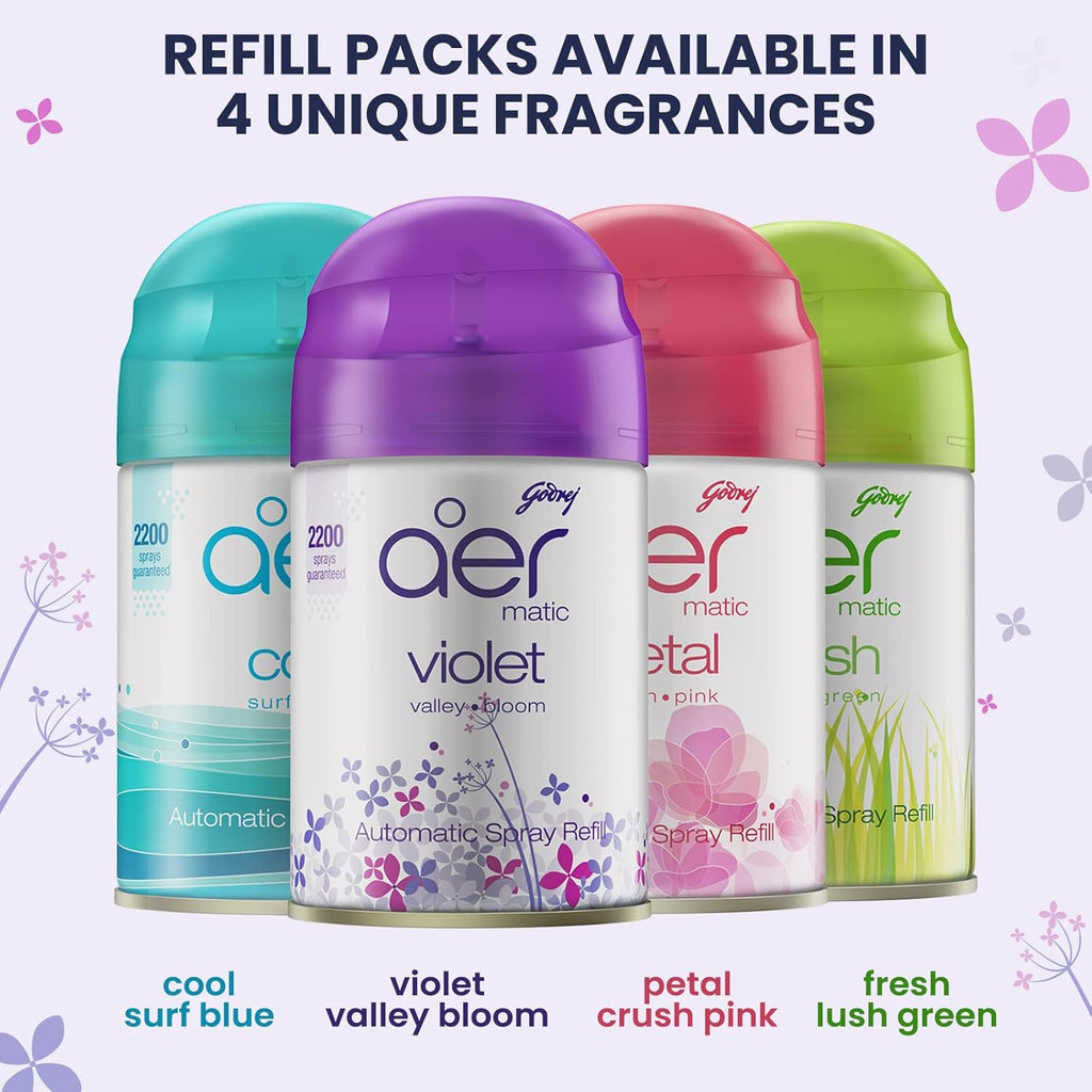 Godrej Aer Matic Automatic Air Freshener Violet Valley