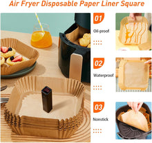 Load image into Gallery viewer, Air Fryer Disposable Paper Liner Square Baking Paper