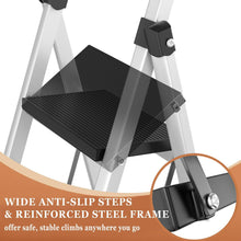 Load image into Gallery viewer, Foldable 5 Step Ladder Stool Wide Anti Slip Pedal Sturdy Steel