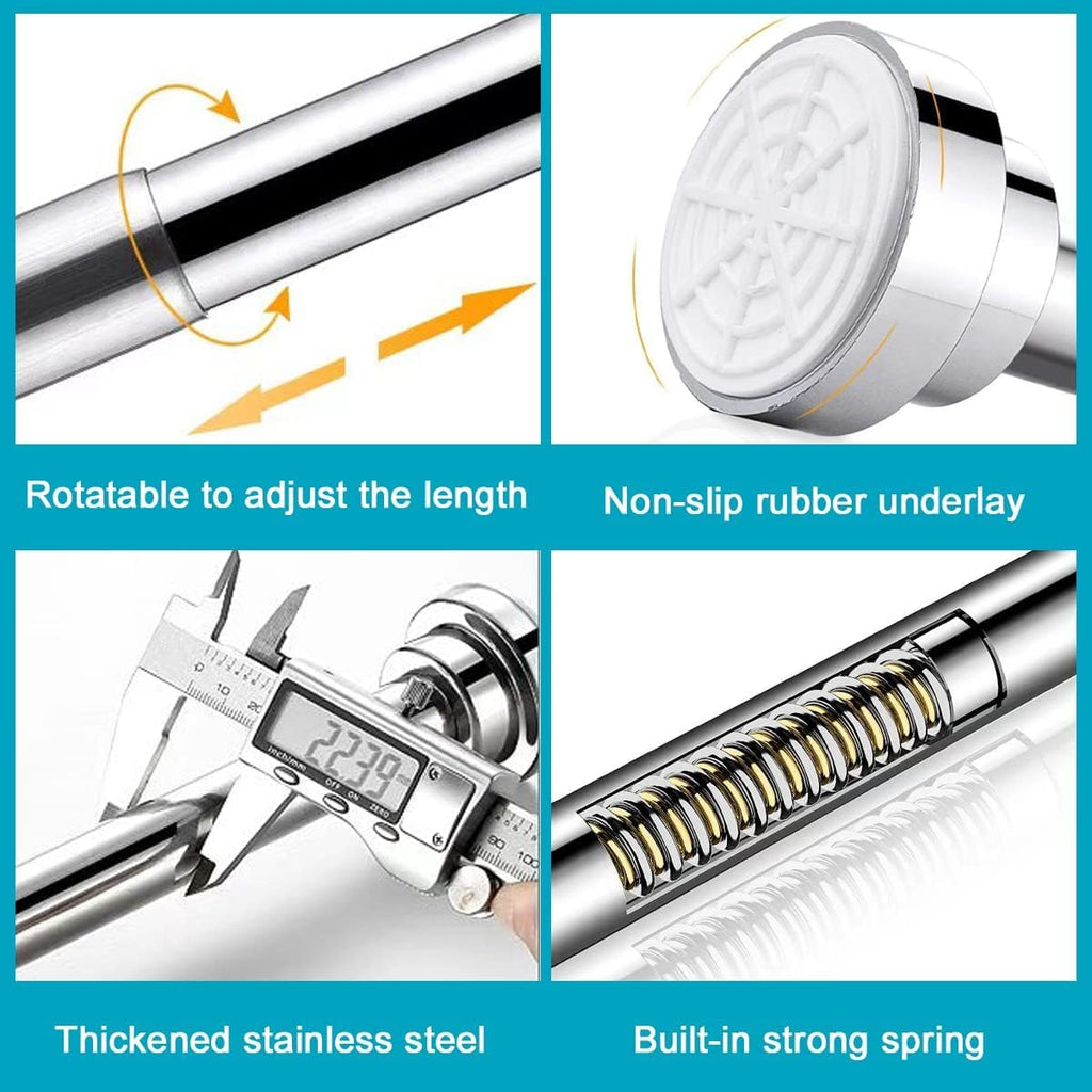 Stainless Steel Tension Curtain Rod Adjustable Pole