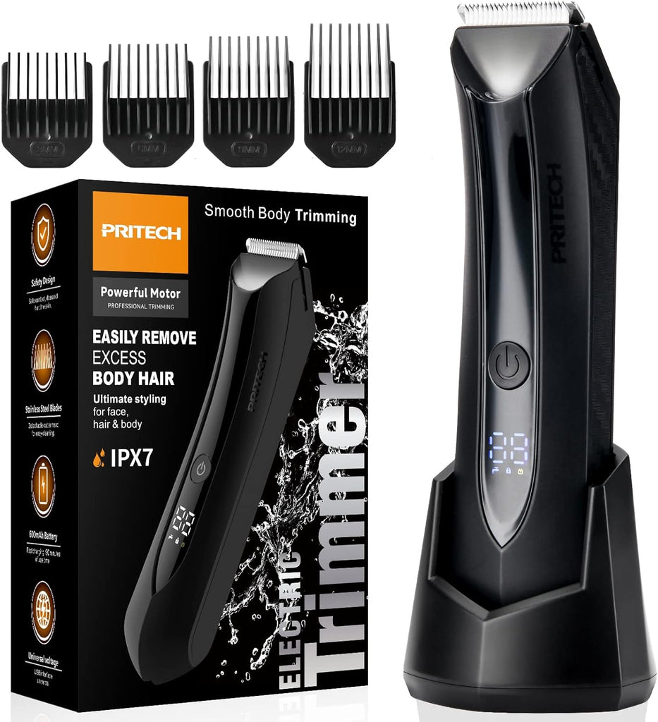 Pritech Body Hair Trimmer for Men Wet Dry Trimmer