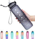 Motivational Large Water Bottle Tritan Plastic Leak Proof