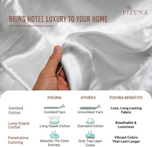 Load image into Gallery viewer, Pizuna Pure Combed Cotton King Fitted Sheet White