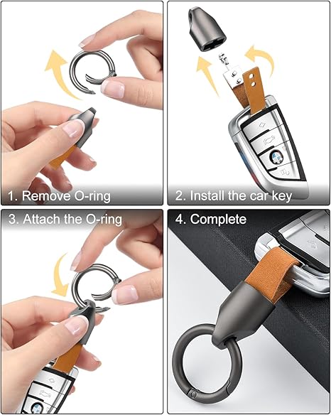 Car Key Chain Ring Clip Small Key Fob Accessory Zinc Alloy