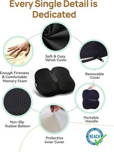 Load image into Gallery viewer, Memory Foam Orthopedic Seat Cushion for Lower Back Pain Relief
