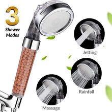 Load image into Gallery viewer, Filtered Hand Held Shower Head Ionic Reduces Hair Loss Purifies Water