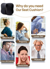 Load image into Gallery viewer, Memory Foam Orthopedic Seat Cushion for Lower Back Pain Relief