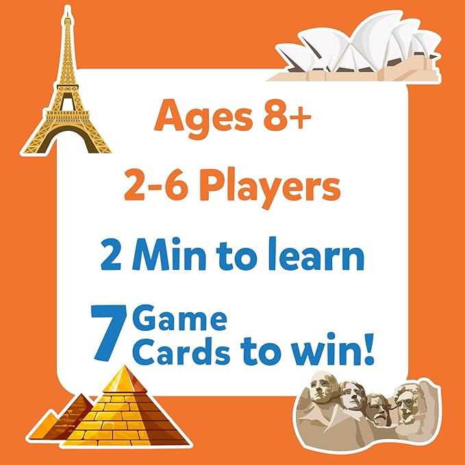 Guess in 10 Countries of the World Card Game for Kids
