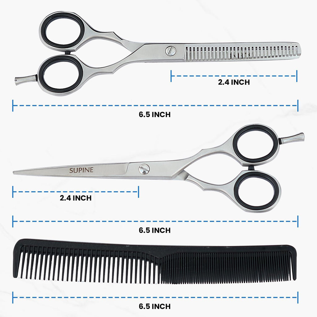 Professional Barber Hair Cutting Shears Kit Stainless Steel