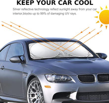 Load image into Gallery viewer, Car Windshield Sun Shade with Storage Pouch Foldable