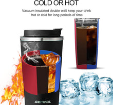 Load image into Gallery viewer, GEMFUL Travel Coffee Mug Stainless Steel Vacuum Insulated Tumbler