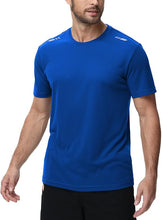 Load image into Gallery viewer, Mens Tshirt 3 Pack Gym Workout Quick Dry Sports T Shirt Crew Neck