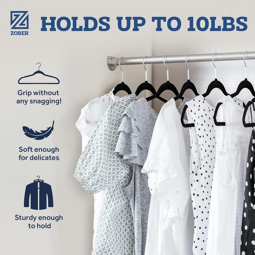Non Slip Velvet Hangers Ultra Thin Space Saving Swivel Hook