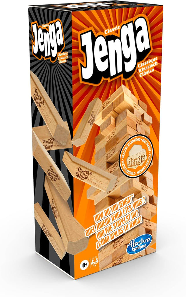 Classic Jenga Game Genuine Hardwood Blocks Stacking Tower