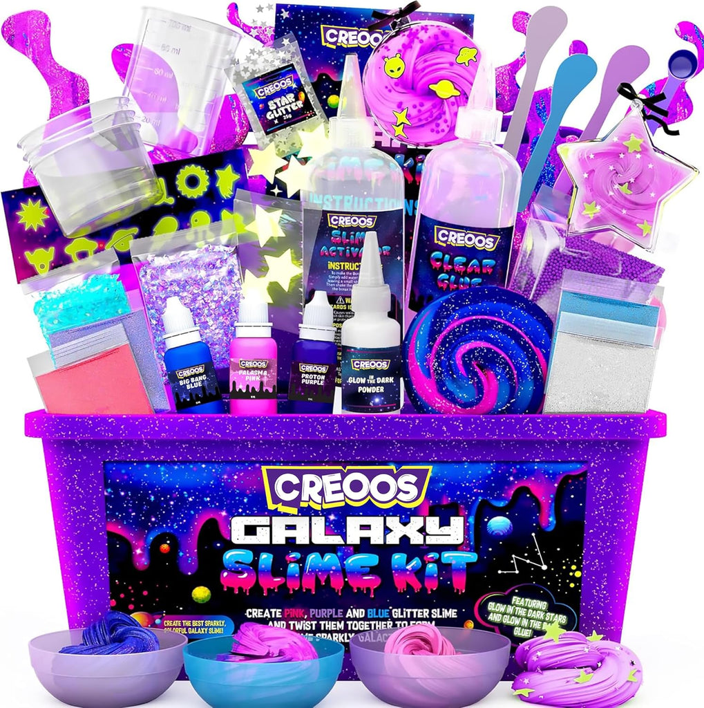 Galaxy Slime Kit Glow in Dark Slime Making Kits for Kids