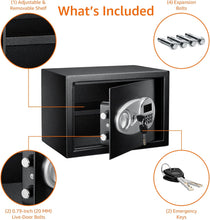 Load image into Gallery viewer, Amazon Basics Steel Security Safe Digital Keypad Secure Money Jewelry