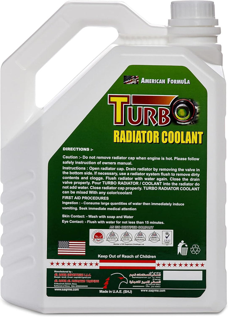 Turbo Radiator Coolant Green One Gallon