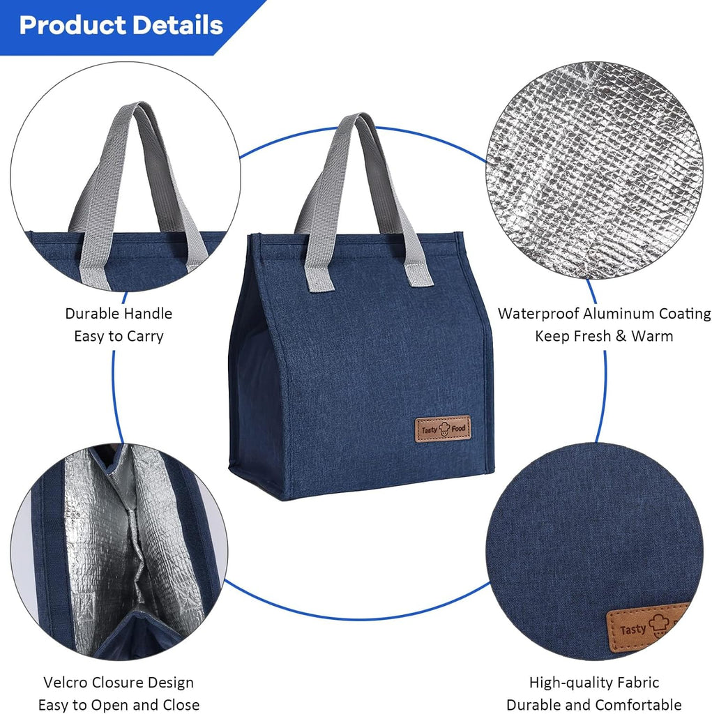 Muyaps Lunch Bags Reusable Insulated Leakproof Lunch Box Tote