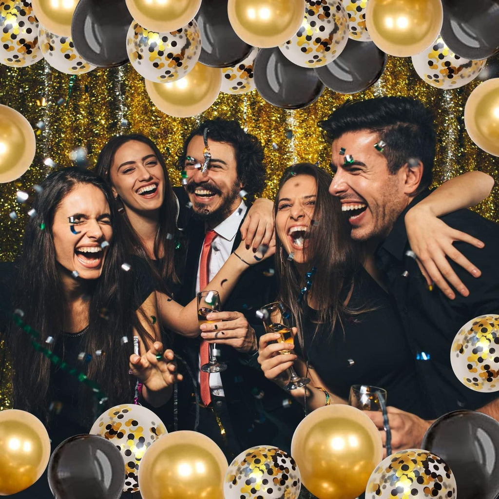 Black Gold Balloon Kit Party Decoration Set