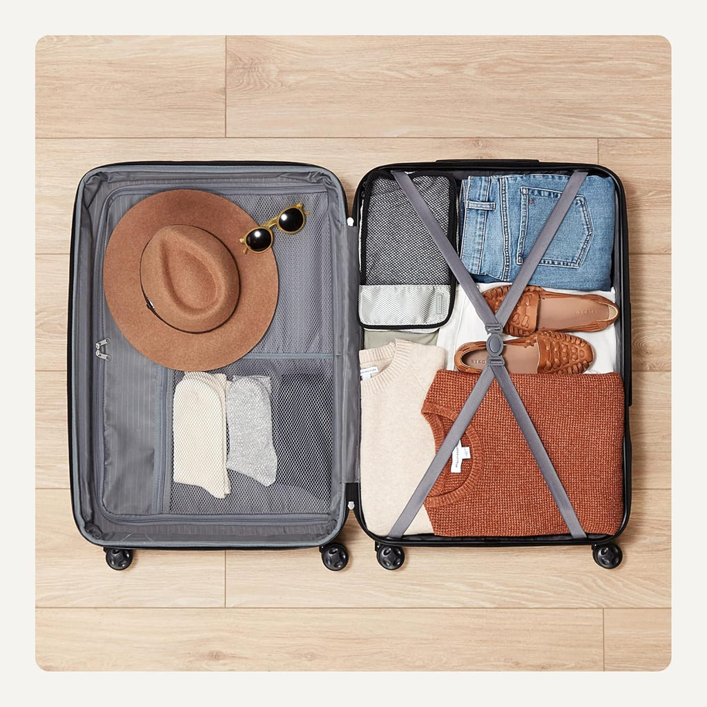 Amazon Basics Hardside Spinner Luggage Black